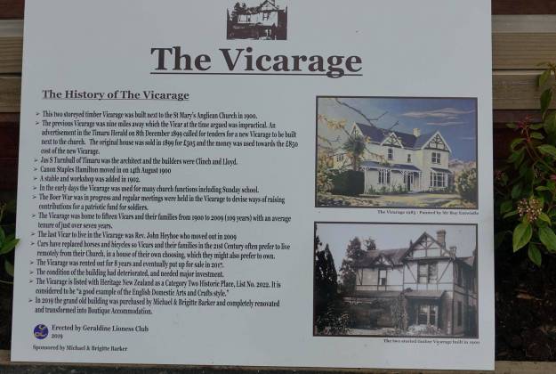Information about The Vicarage Geraldine history