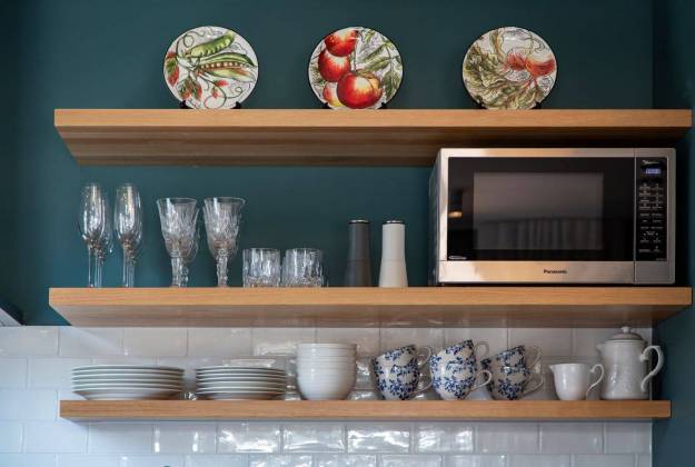 Sitting room kitchenette at The Vicarage Geraldine luxury hotel accommodation